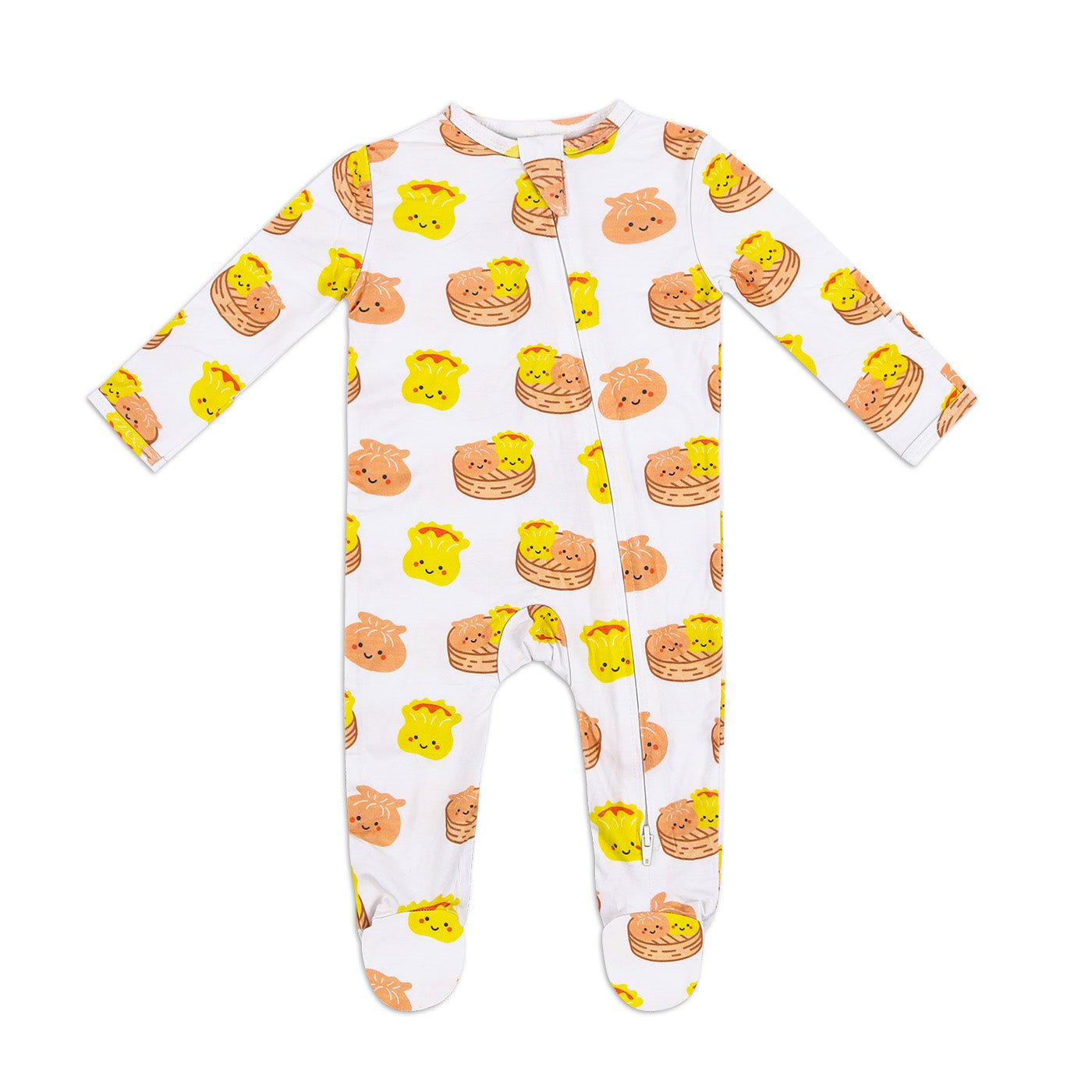 Bamboo Convertible Zip Romper - Dim Sum