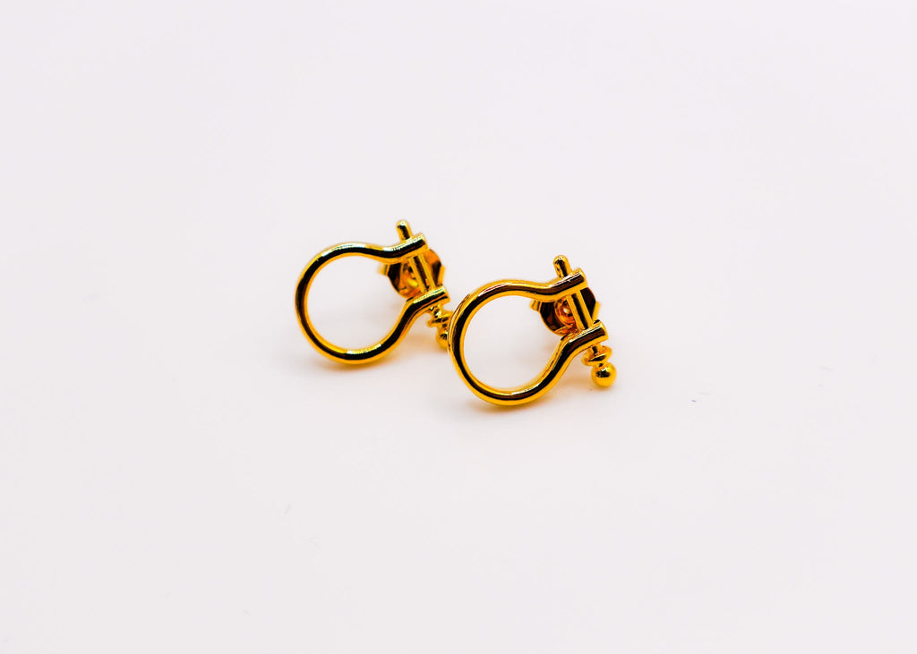 Golden Horseshoe Mini Earrings
