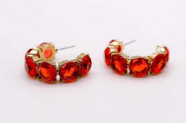 Crimson Elegance Earrings â€?Luxury Red Statement Earrings
