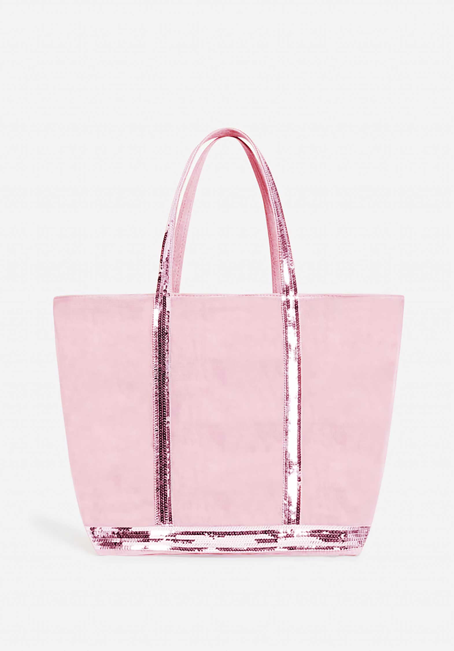 Tote Bag Linen Cabas L Ve31-v40409 Rose-Ancien
