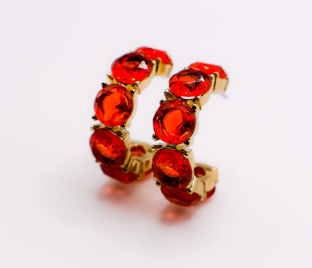 Crimson Elegance Earrings â€?Luxury Red Statement Earrings