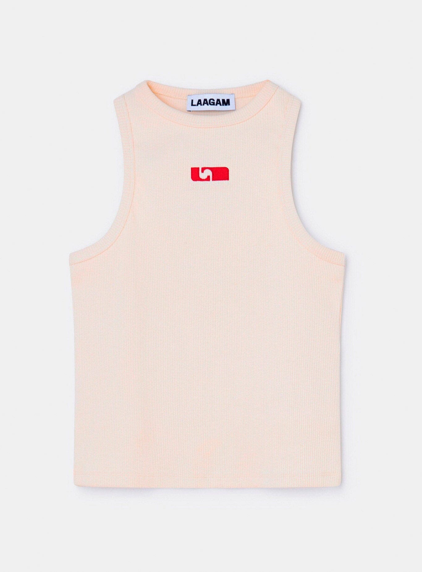 ECRU EMBROIDERED LOGO TANK TOP