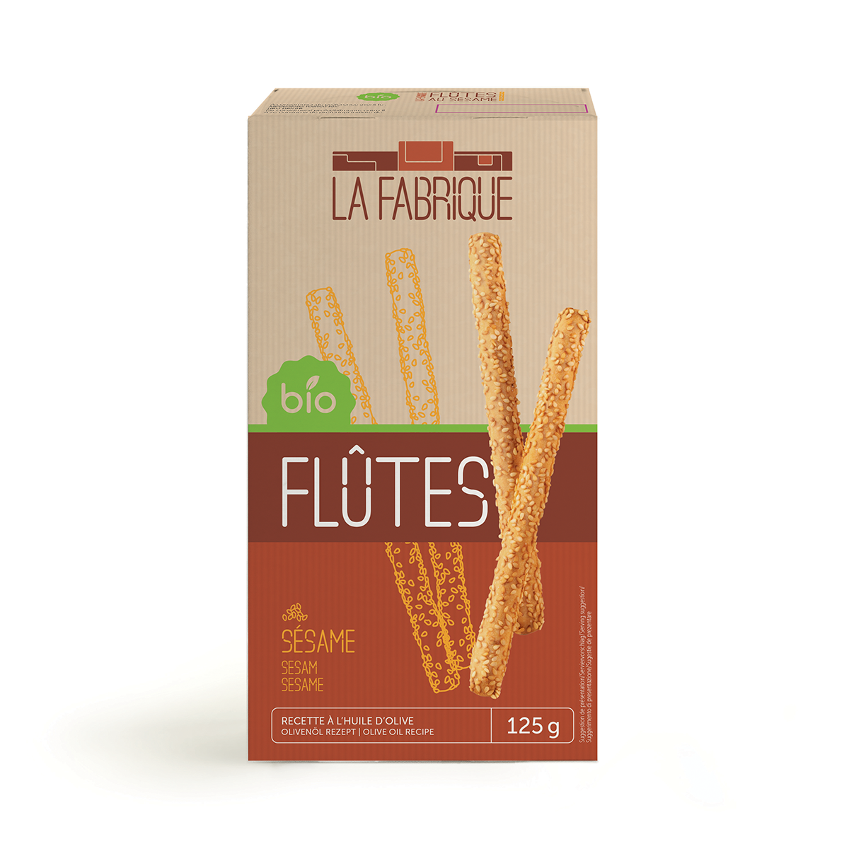 Organic Grissini Breadsticks With Olive Oil and Sesame