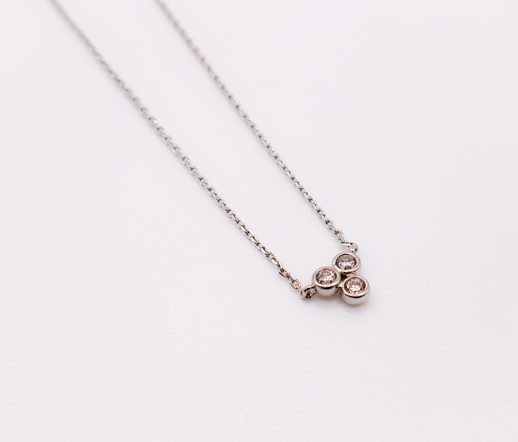 Trinity Faux Diamond Sparkle Necklace | Elegance Redefined