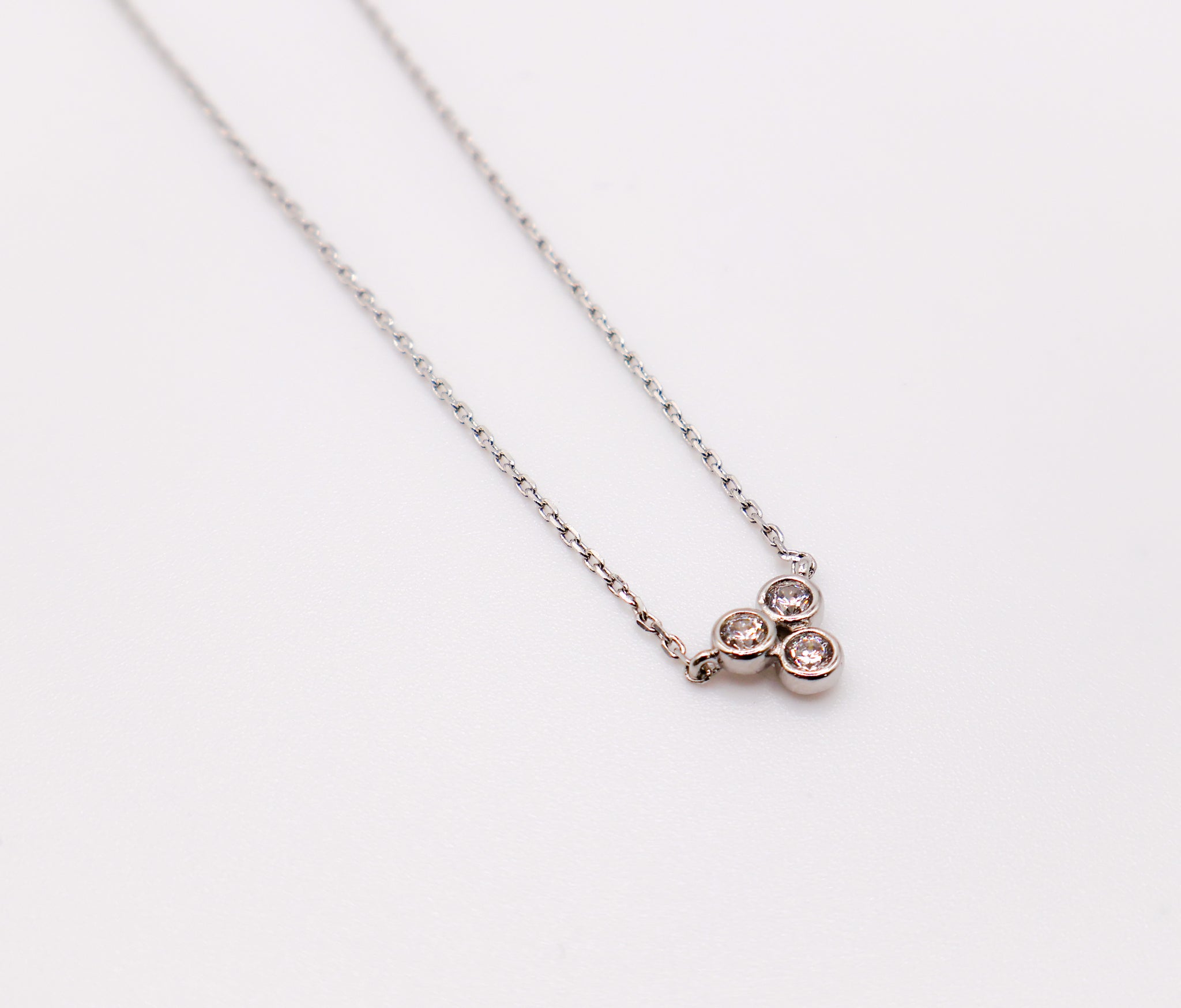 Trinity Faux Diamond Sparkle Necklace | Elegance Redefined