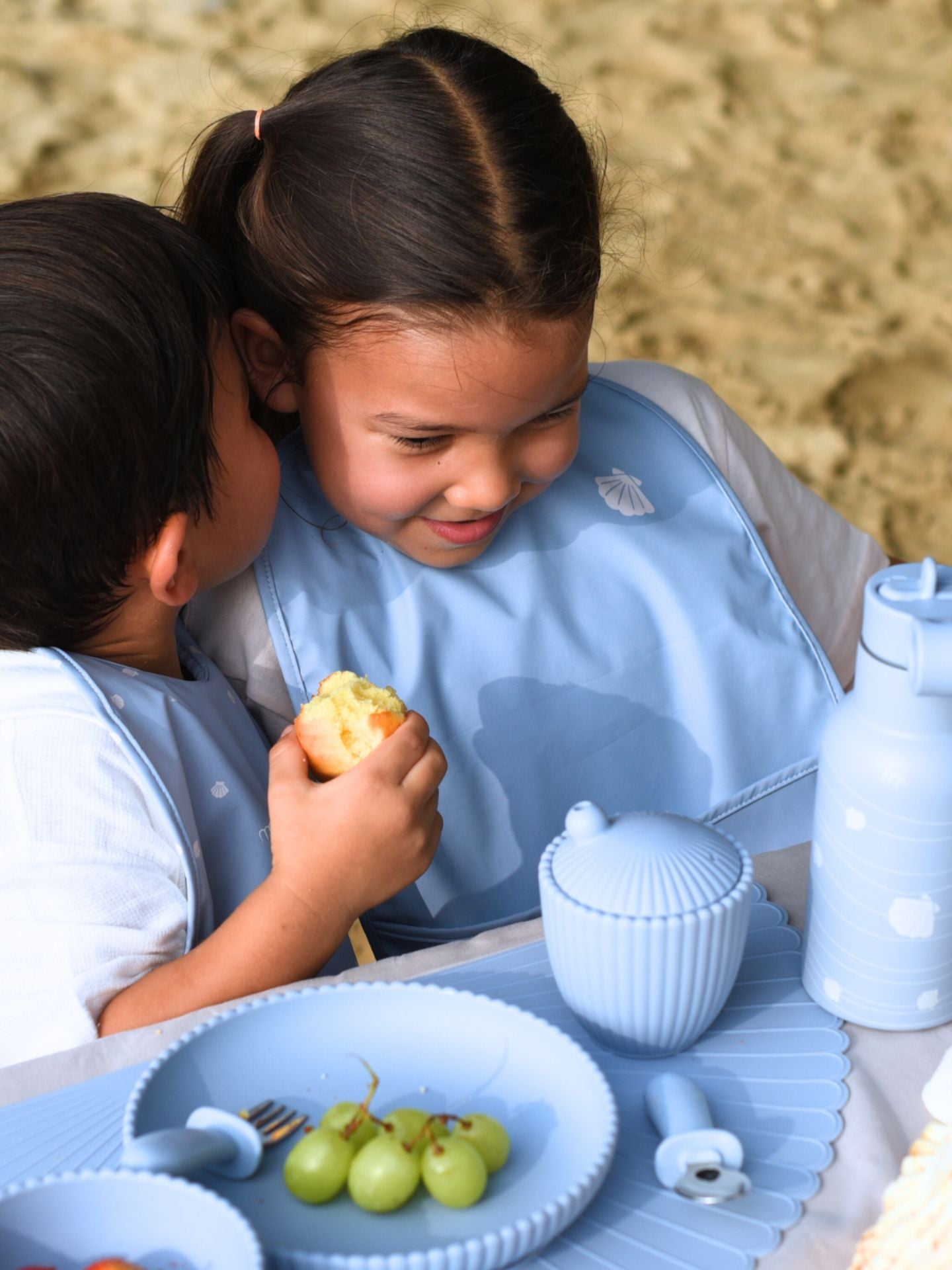 Sea Shell Silicone Placemat - Blue｜Kids Placemat