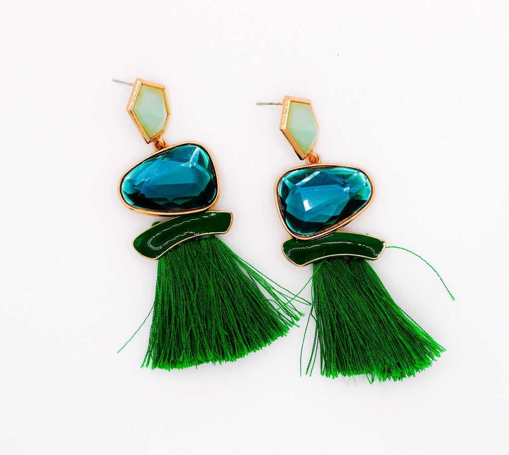 Emerald Sparkle Gems Earrings â€?Crystal Drop Earrings for Women