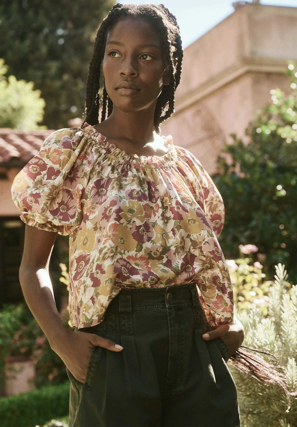 Blouse The Garland Golden-Lilac