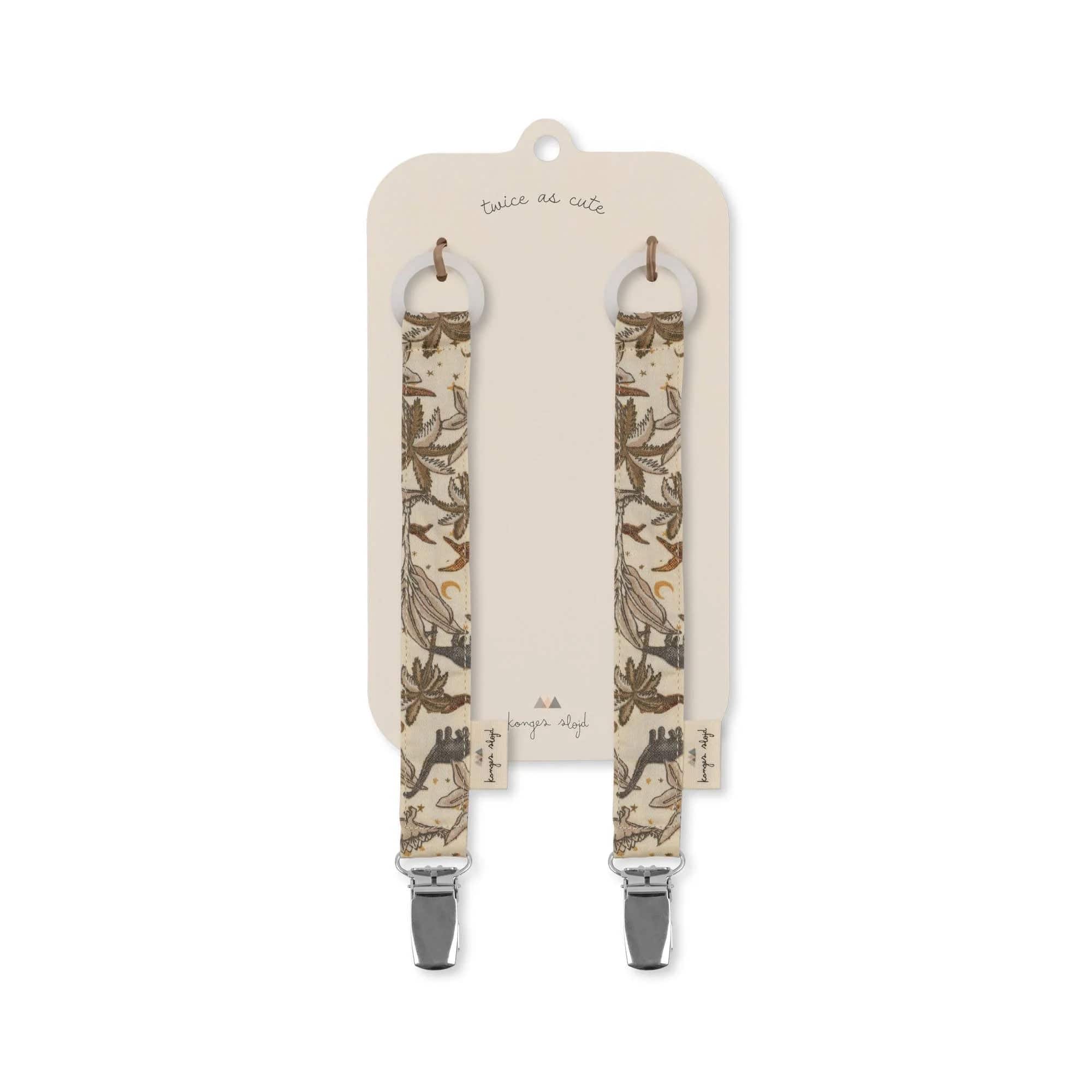 2 Pack Pacifier Strap - Dino