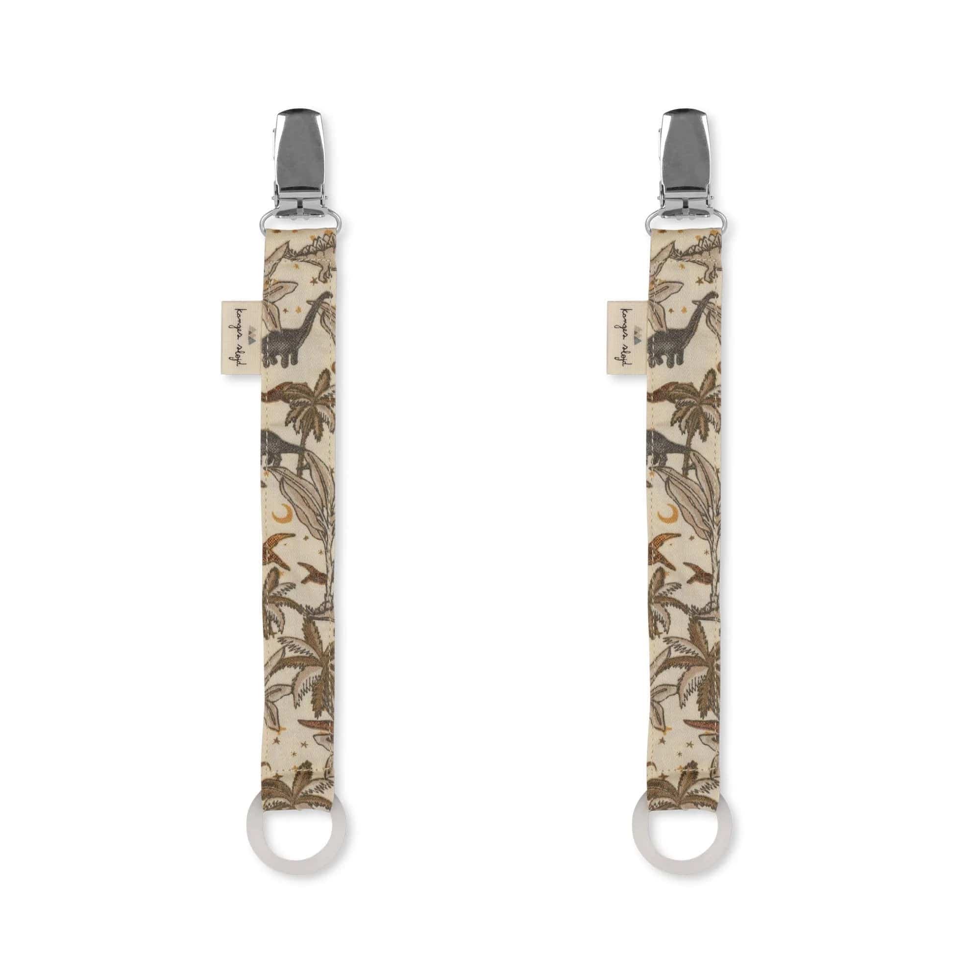 2 Pack Pacifier Strap - Dino