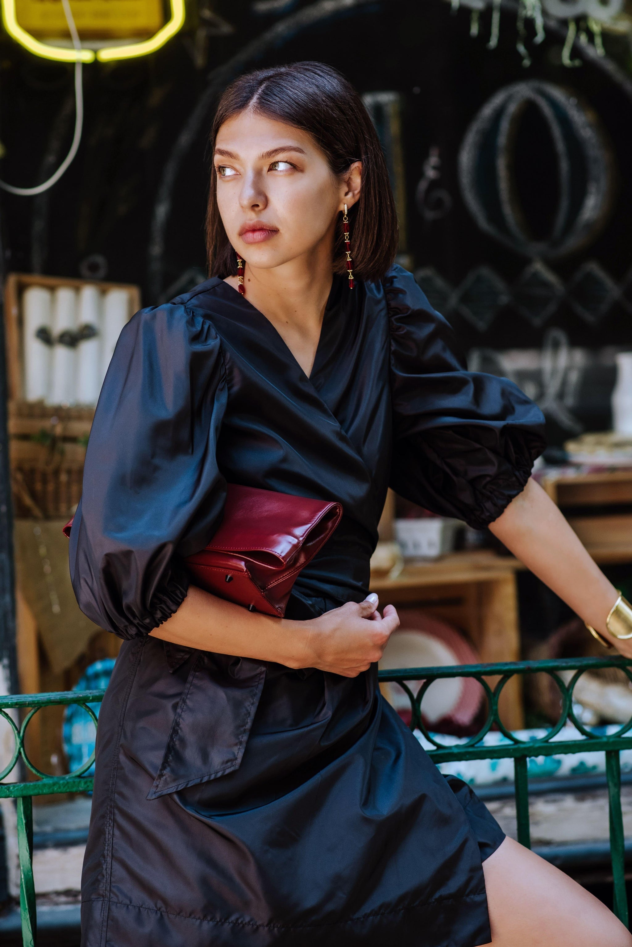 Black Lusso Wrap Dress â€?Elegant Women's Wrap Dress