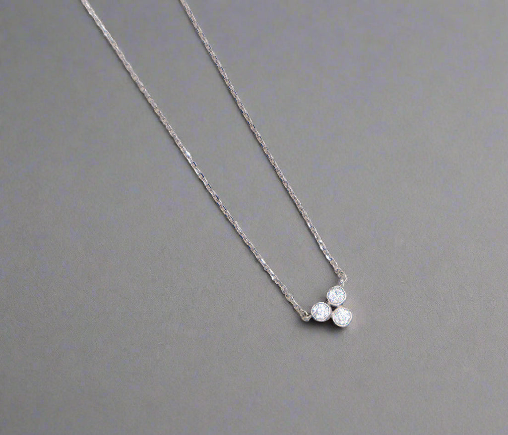 Trinity Faux Diamond Sparkle Necklace | Elegance Redefined