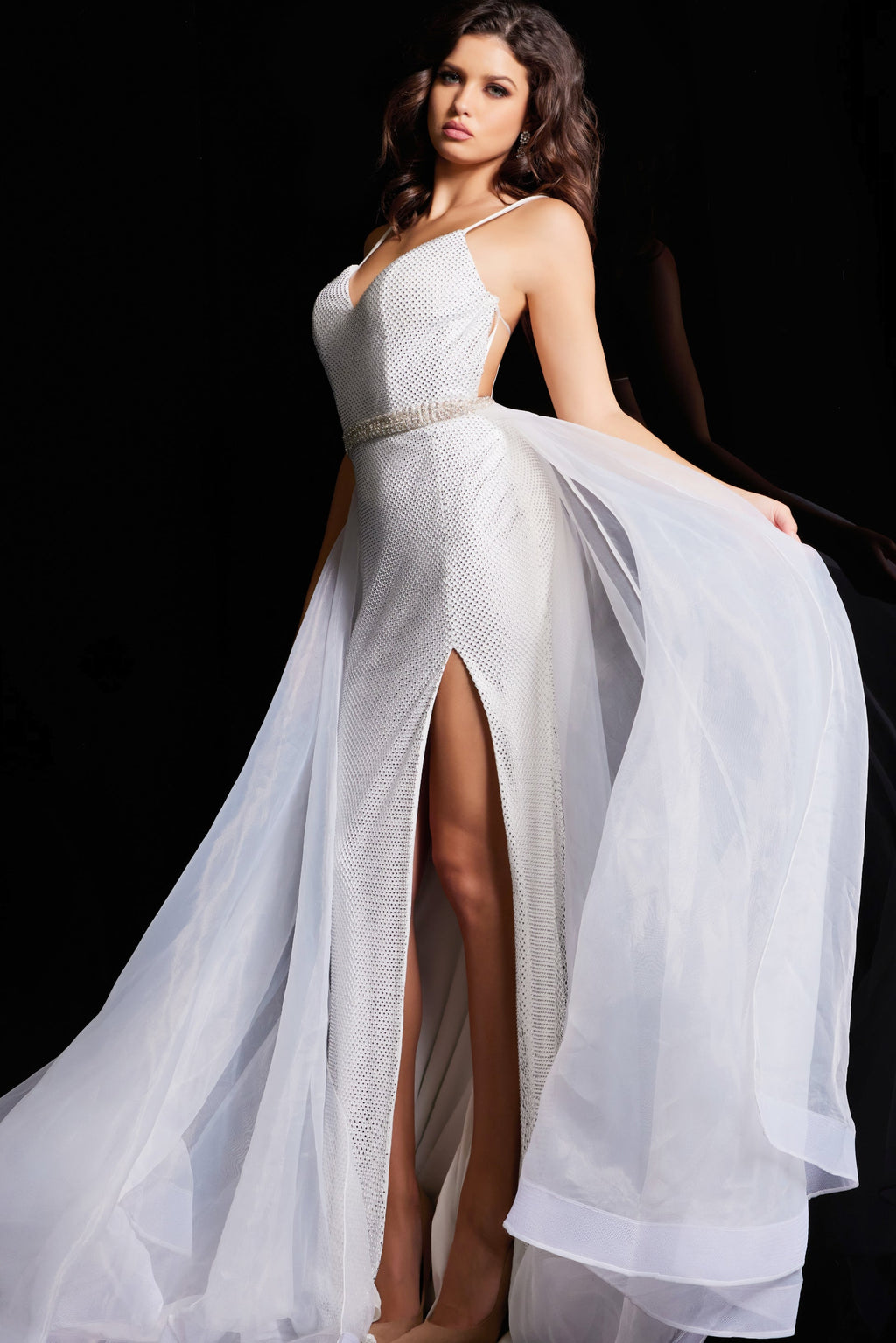 Jovani 25990 Over Skirt Prom Dress