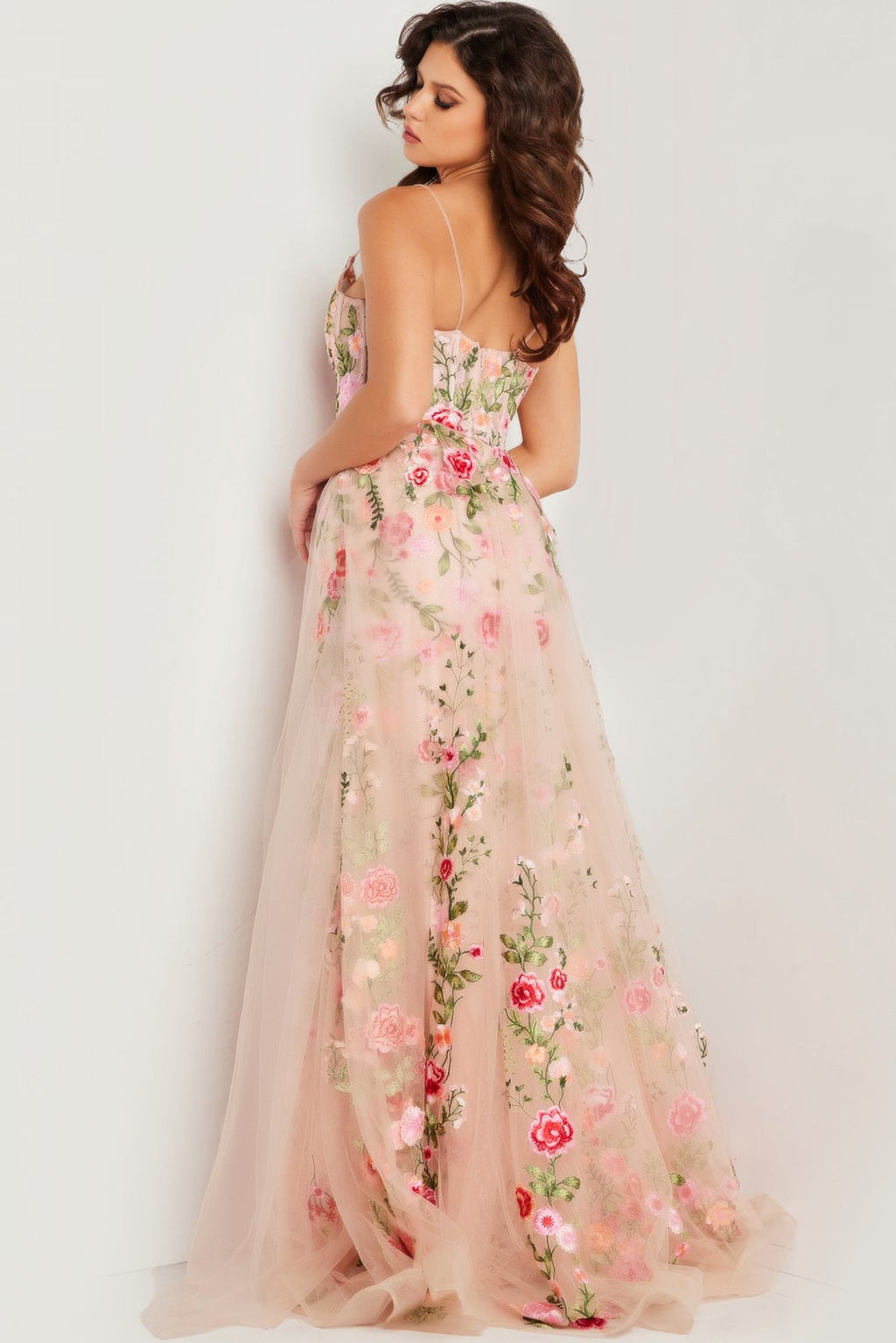 Jovani 26204 Fitted Overskirt Long Formal Prom Dress