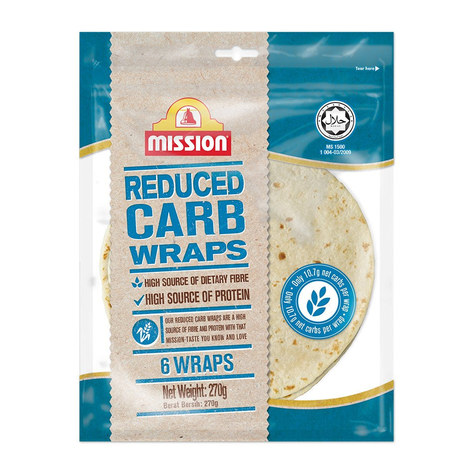 Mission Reduced Carb Wraps 270g 6ct