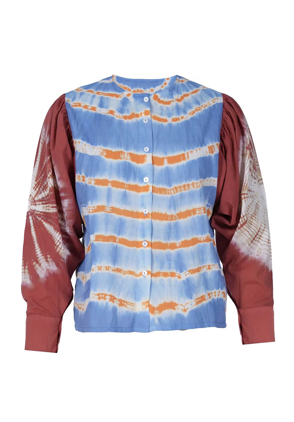 Rahi Blouse Blue-Orange