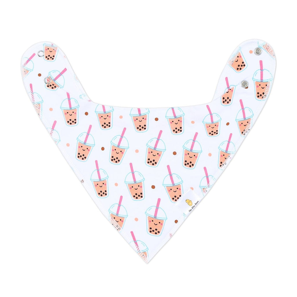 Organic Cotton Bandana Bibs 2pcs Set - Boba & Egg Waffle