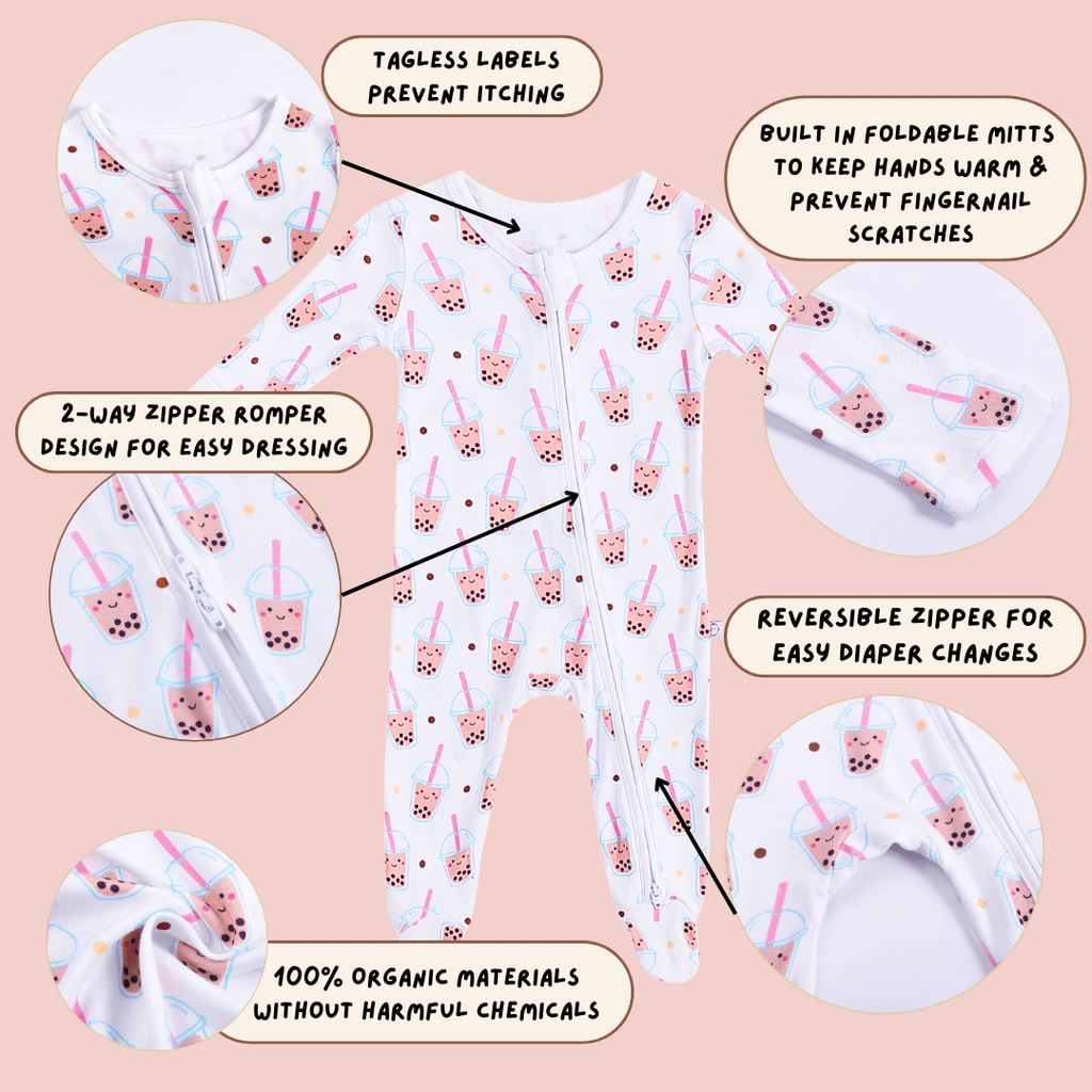 Bamboo Convertible Zip Romper - Boba