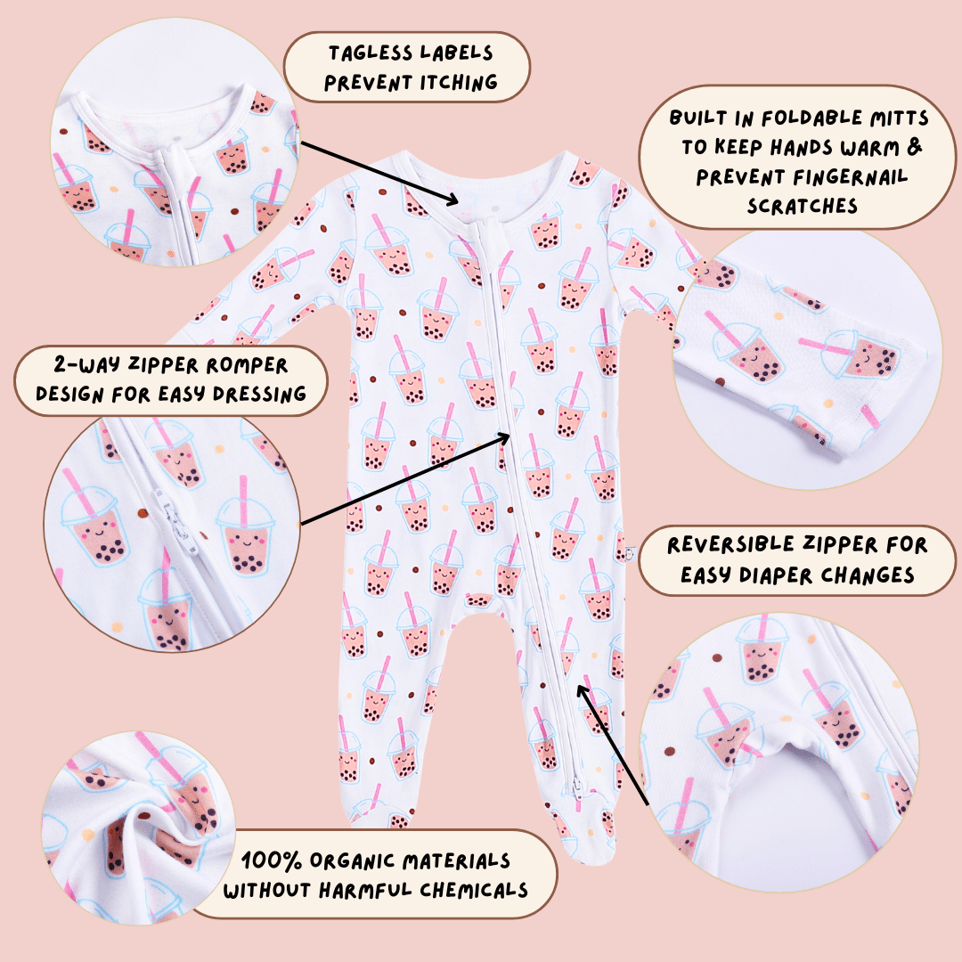Bamboo Convertible Zip Romper - Boba