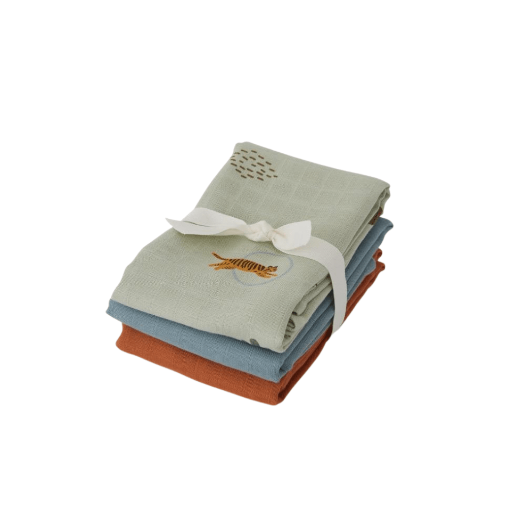 Muslin Square - Tiger - 3 Pcs/Pack