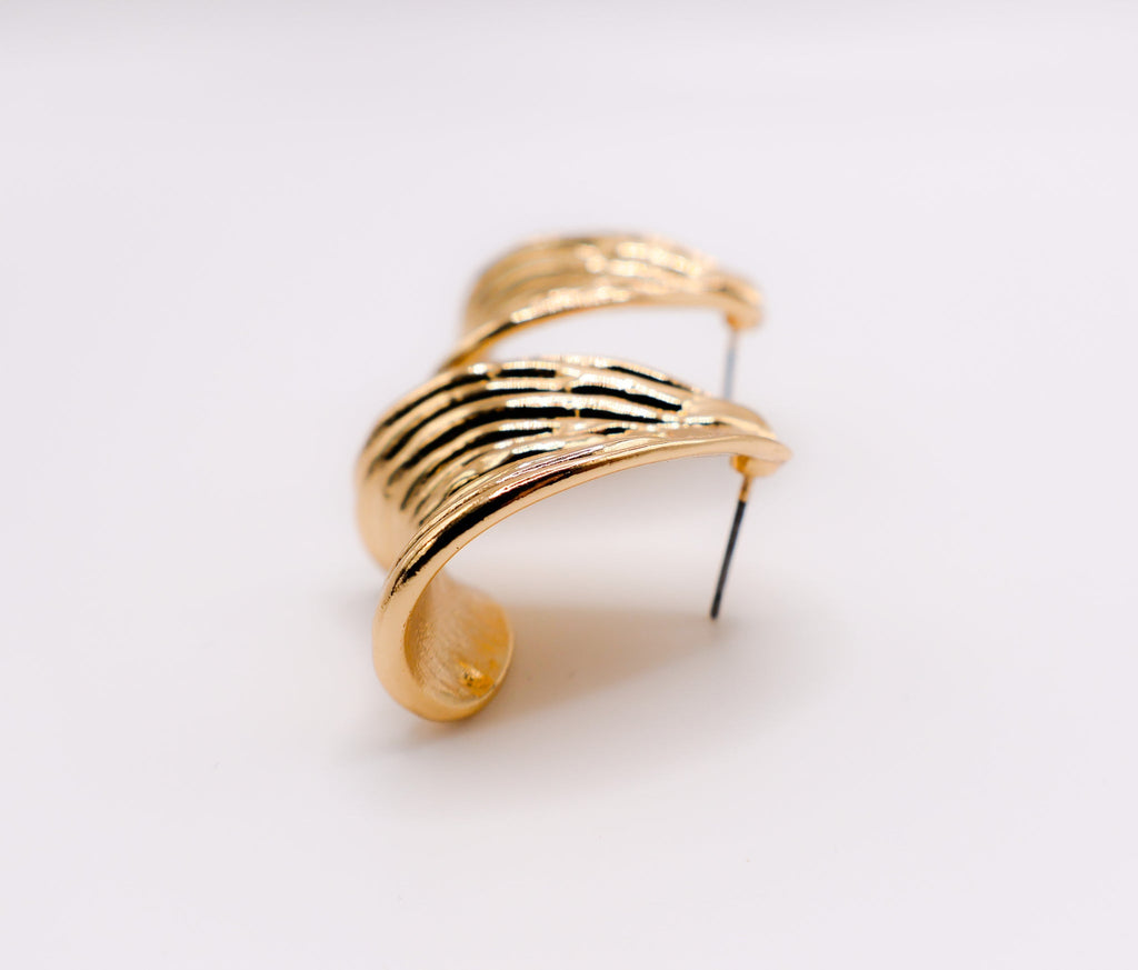 Golden Halo Earrings â€?Luxury Gold Statement Earrings