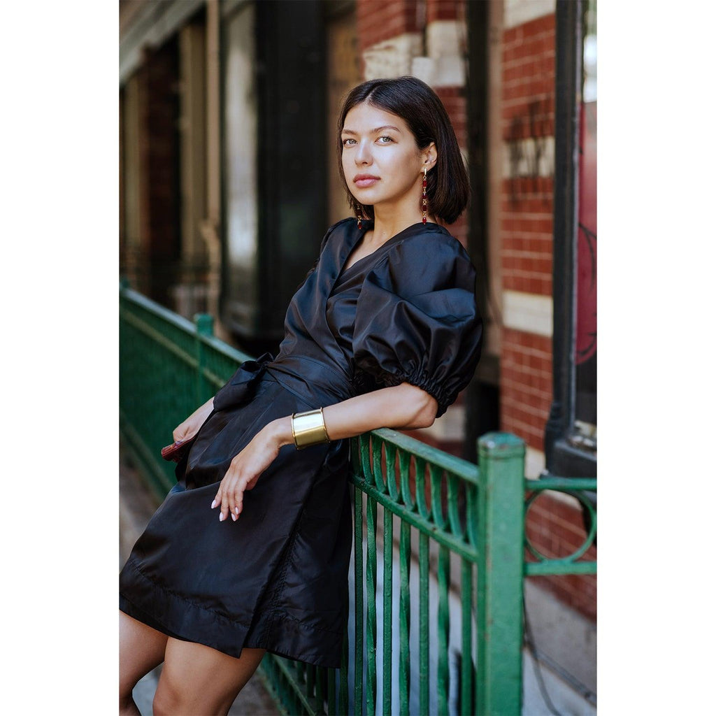 Black Lusso Wrap Dress â€?Elegant Women's Wrap Dress