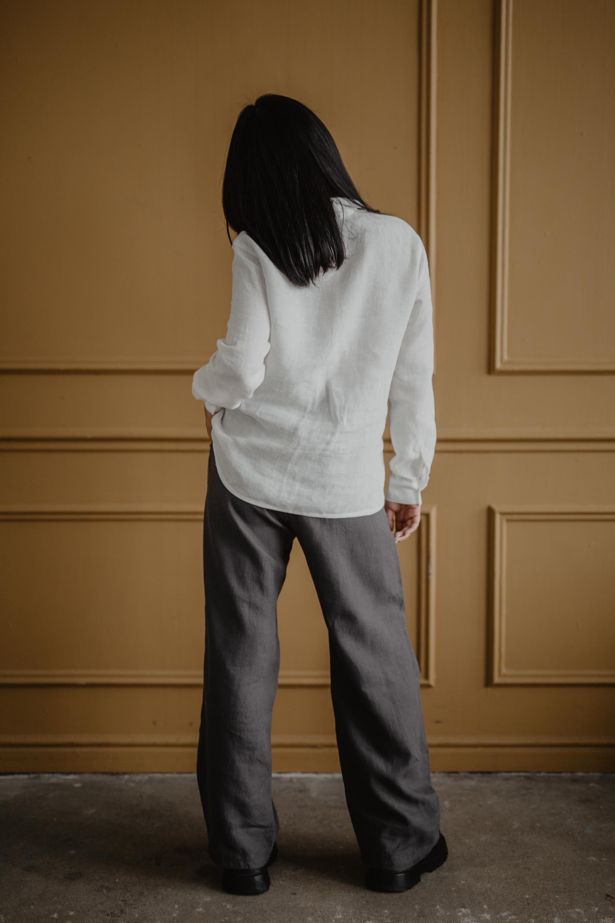 Nordkapp classic linen shirt in White