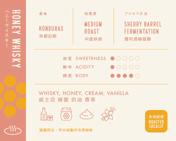 cb18 - Honduras Sherry Barrel Coffee Bean (Sold Per 100g)