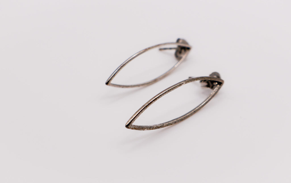 Silver Eye-Shaped Earrings â€?Elegant Sterling Silver Jewelry for Women