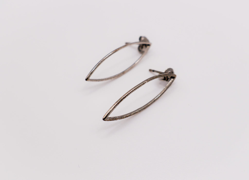 Silver Eye-Shaped Earrings â€?Elegant Sterling Silver Jewelry for Women