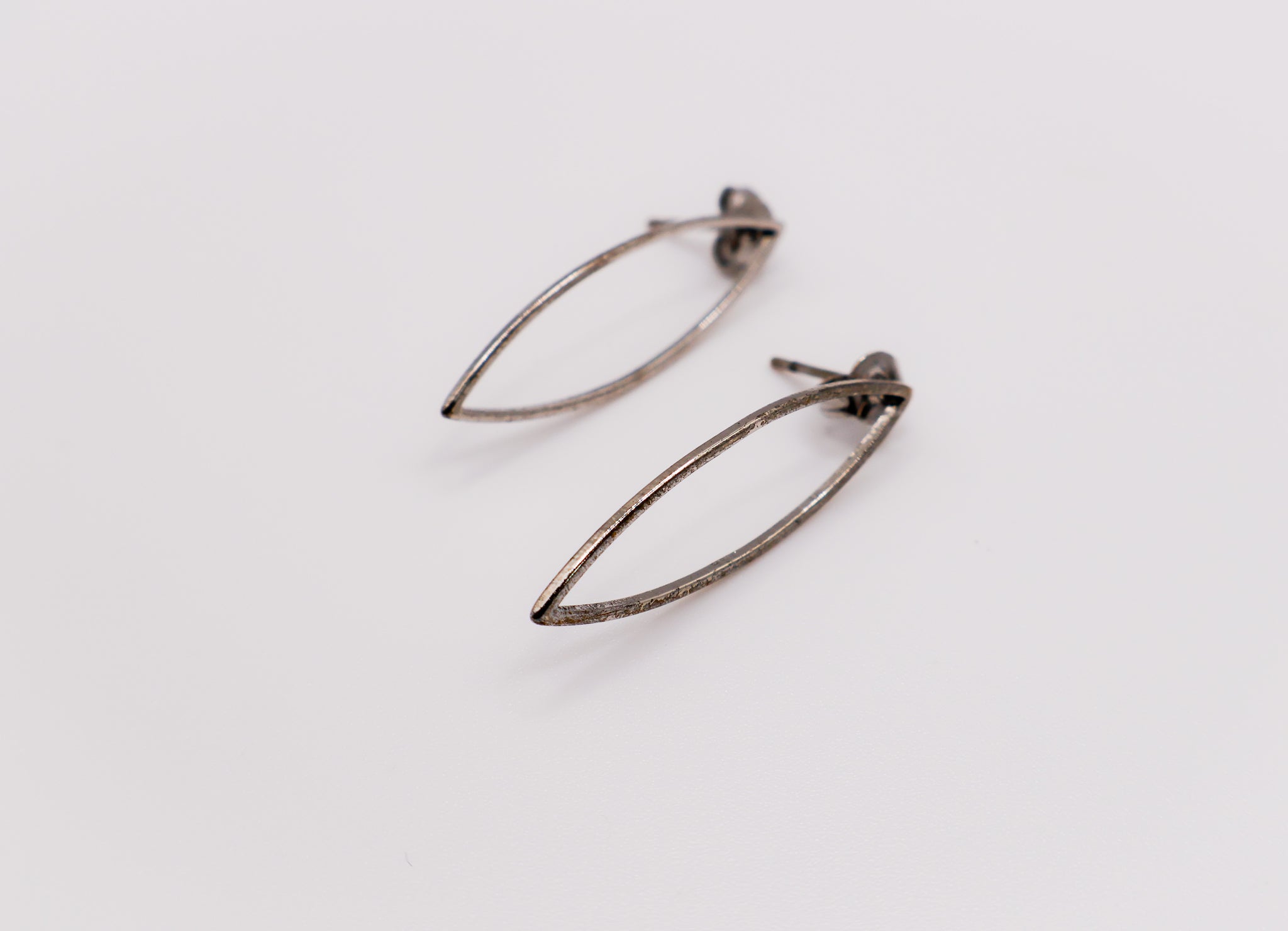 Silver Eye-Shaped Earrings â€?Elegant Sterling Silver Jewelry for Women