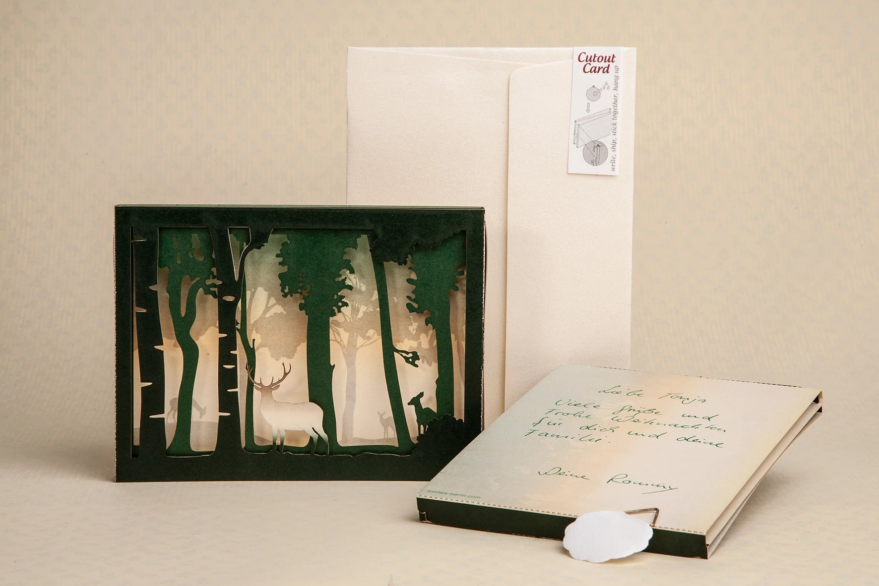 Cutout Card - Deer In Forest