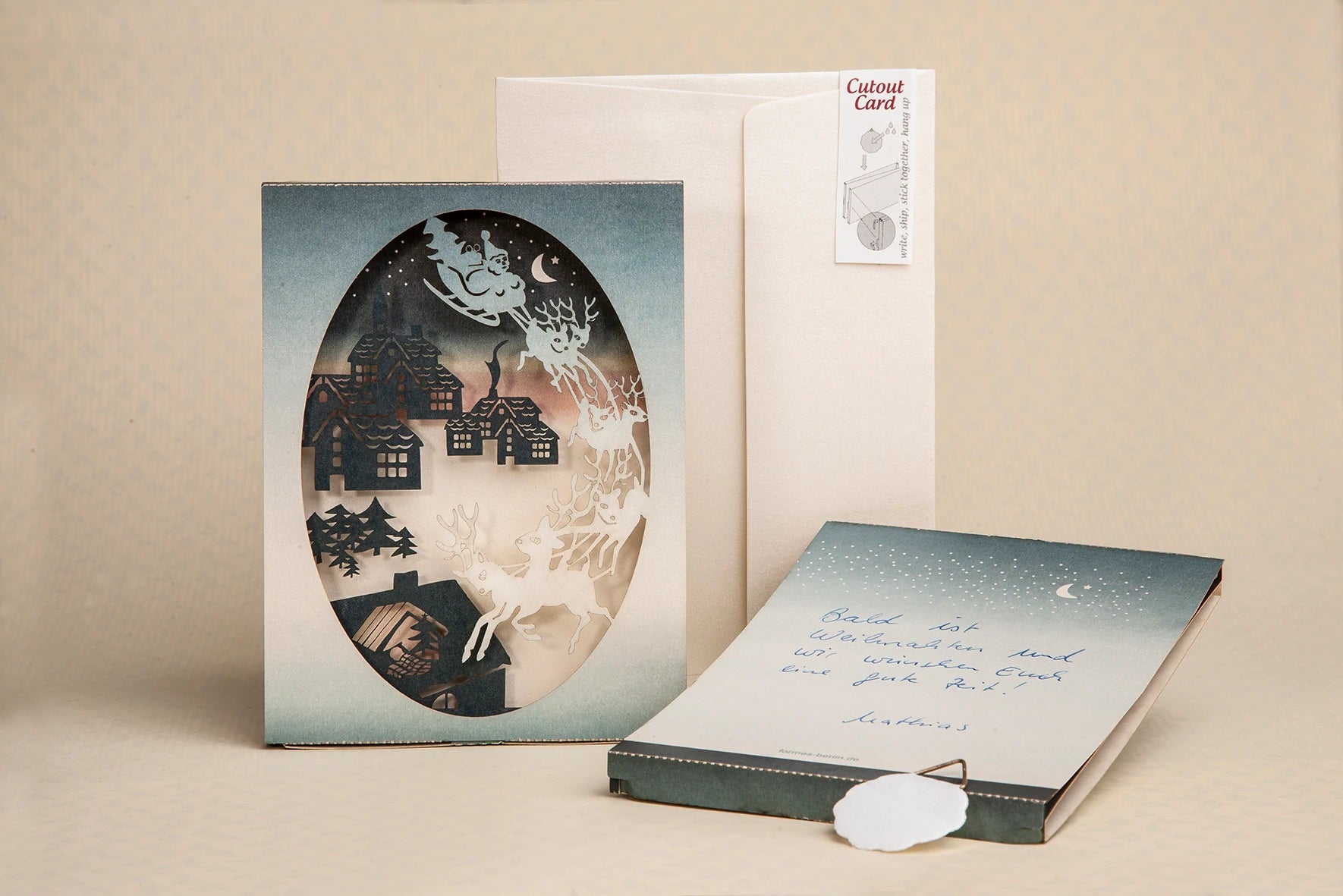 Cutout Card - Christmas Sleigh