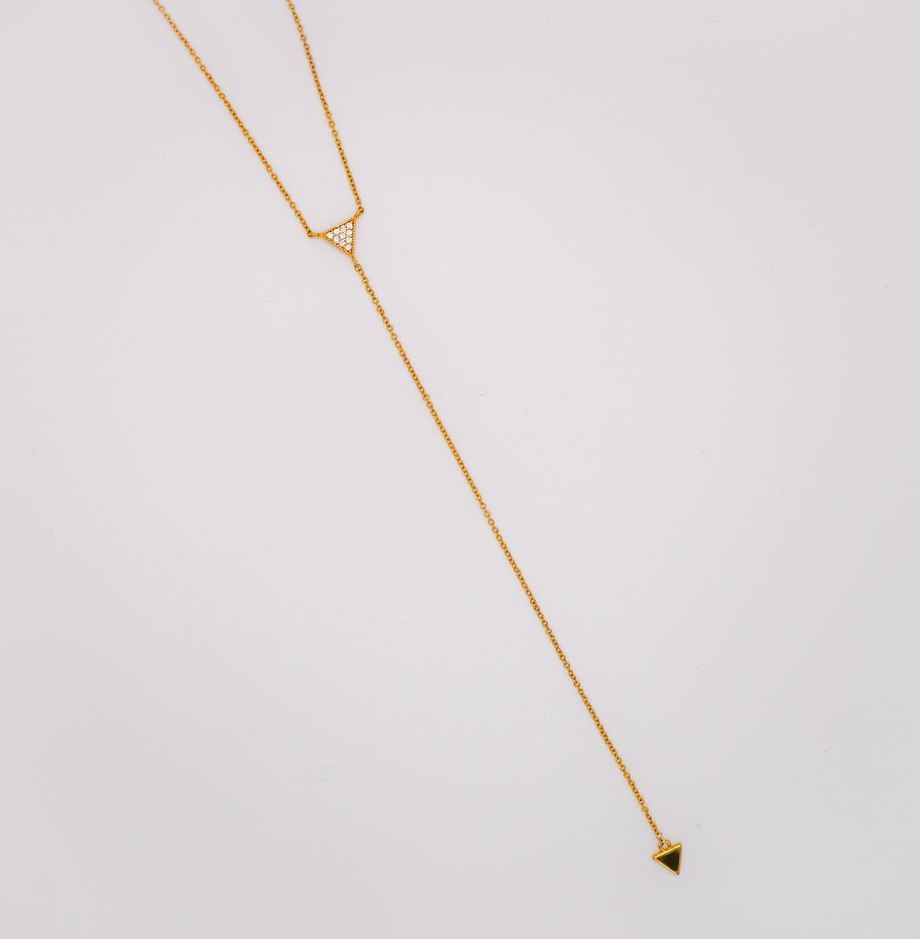 Gilded Triangle Delight Necklace