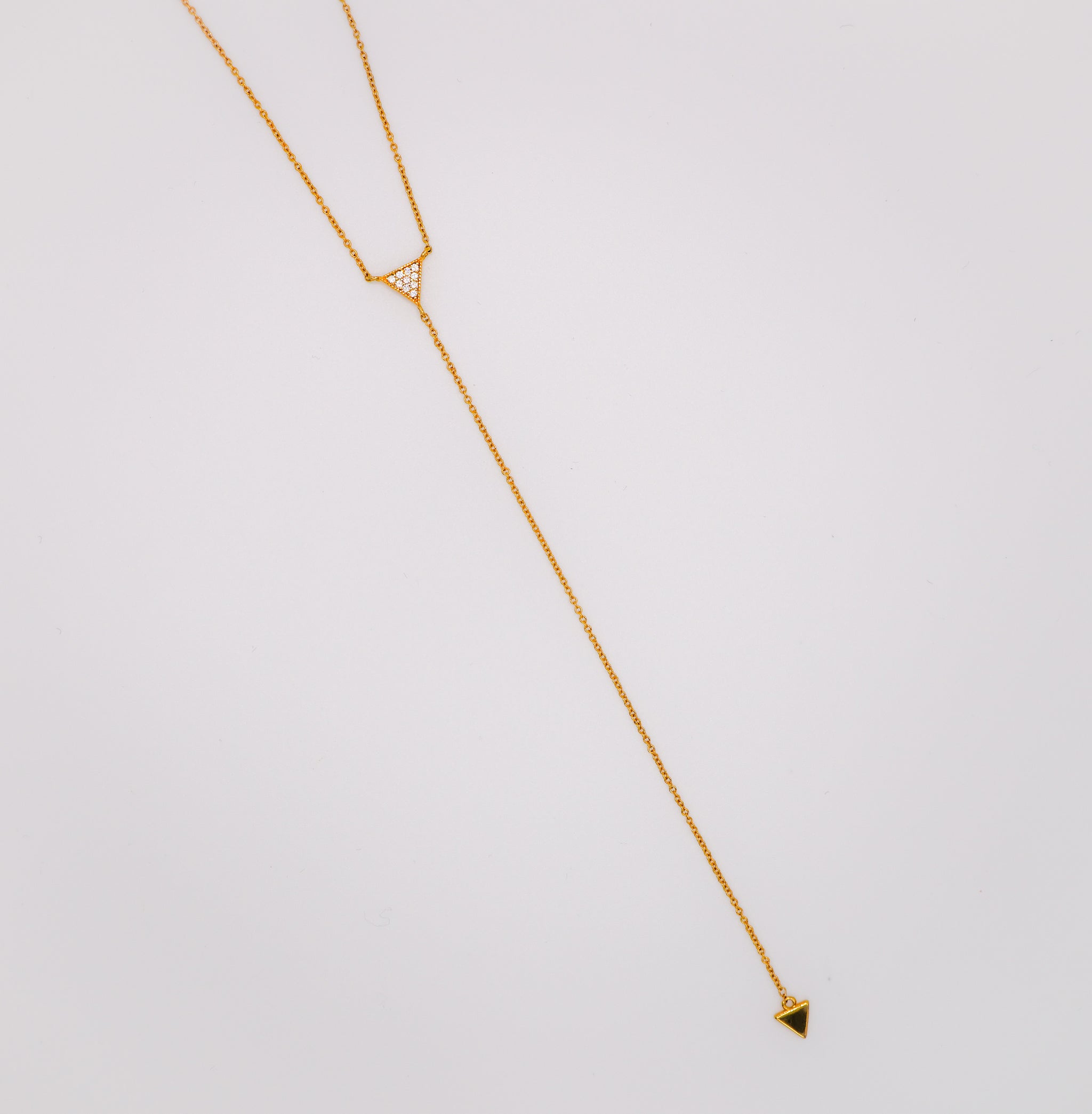 Gilded Triangle Delight Necklace