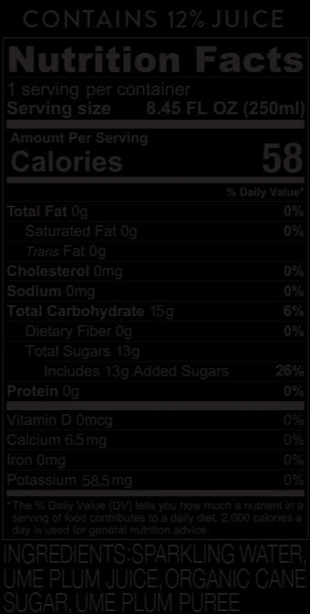 Kimino Sparkling Soda -  Ume