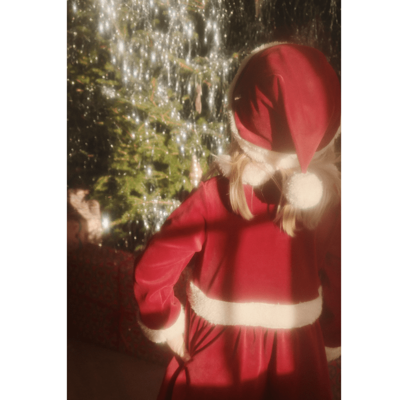 Christmas Hat Grs - Red Dahlia