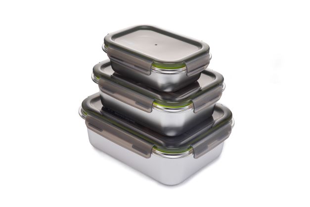 Microwavable Stainless Steel Food Container 2200ml