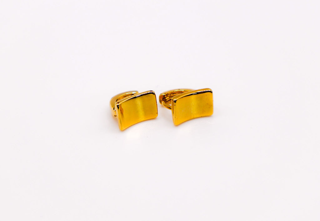 Golden Lock Rectangle Earrings â€?Elegant Gold-Plated Jewelry for Women