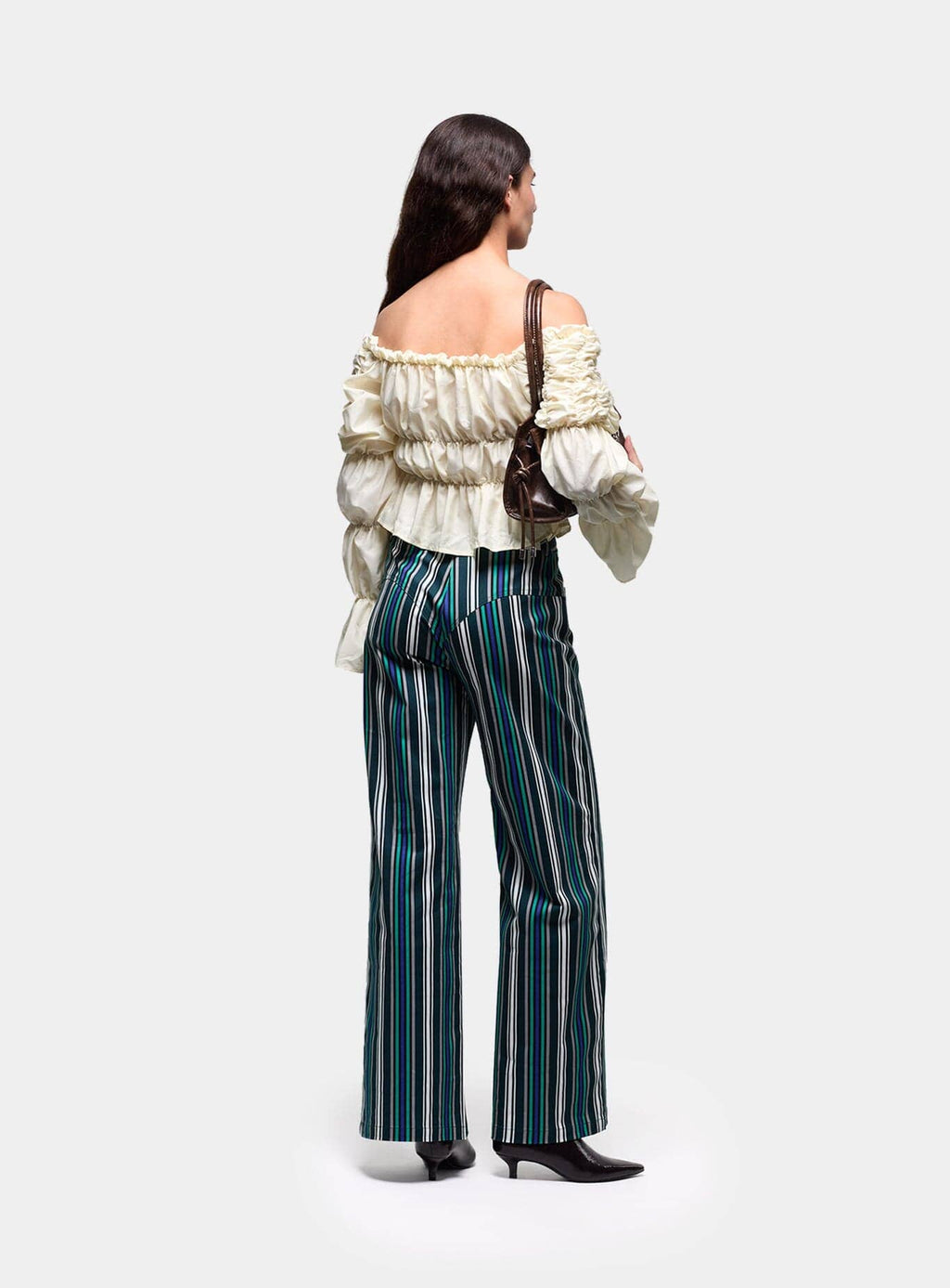 SADIE ECRU RUCHED BLOUSE