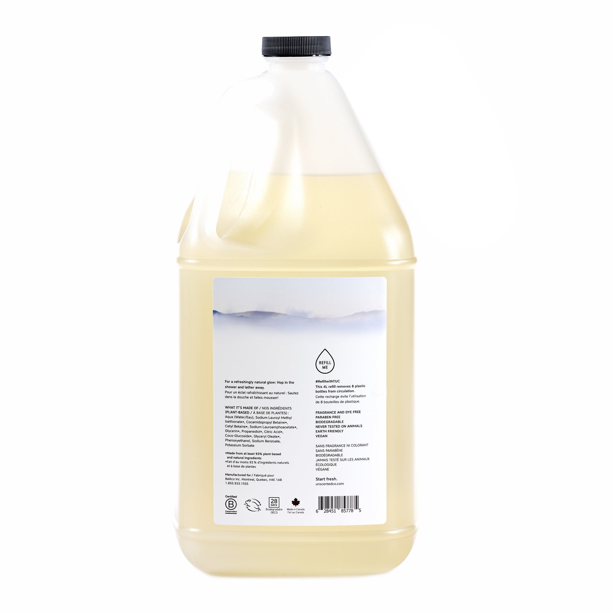 Unscented Co. | Body Soap | 3.78L in refill bottle