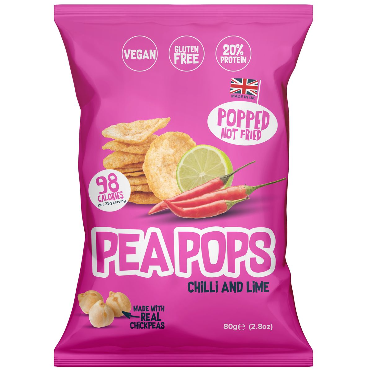Pea Pops Chilli & Lime 80g