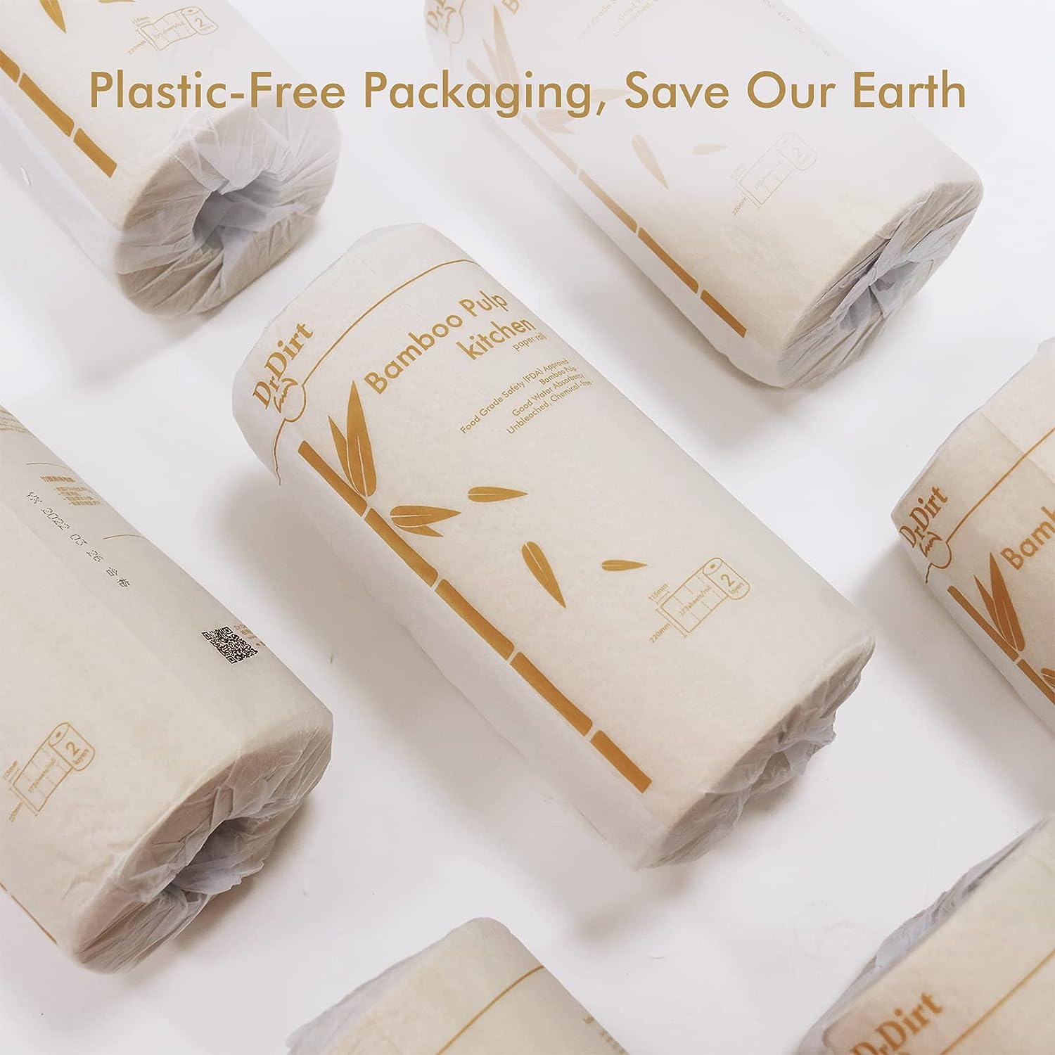 Bamboo Pulp Kitchen Paper Roll (4 Rolls)