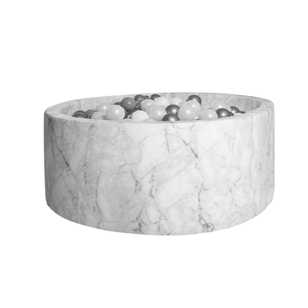 Round Ball Pit Velvet - Marble / 100x30cm