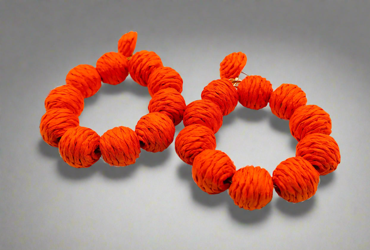 Tropical Sunset Hoop Earrings â€?Colorful Statement Earrings