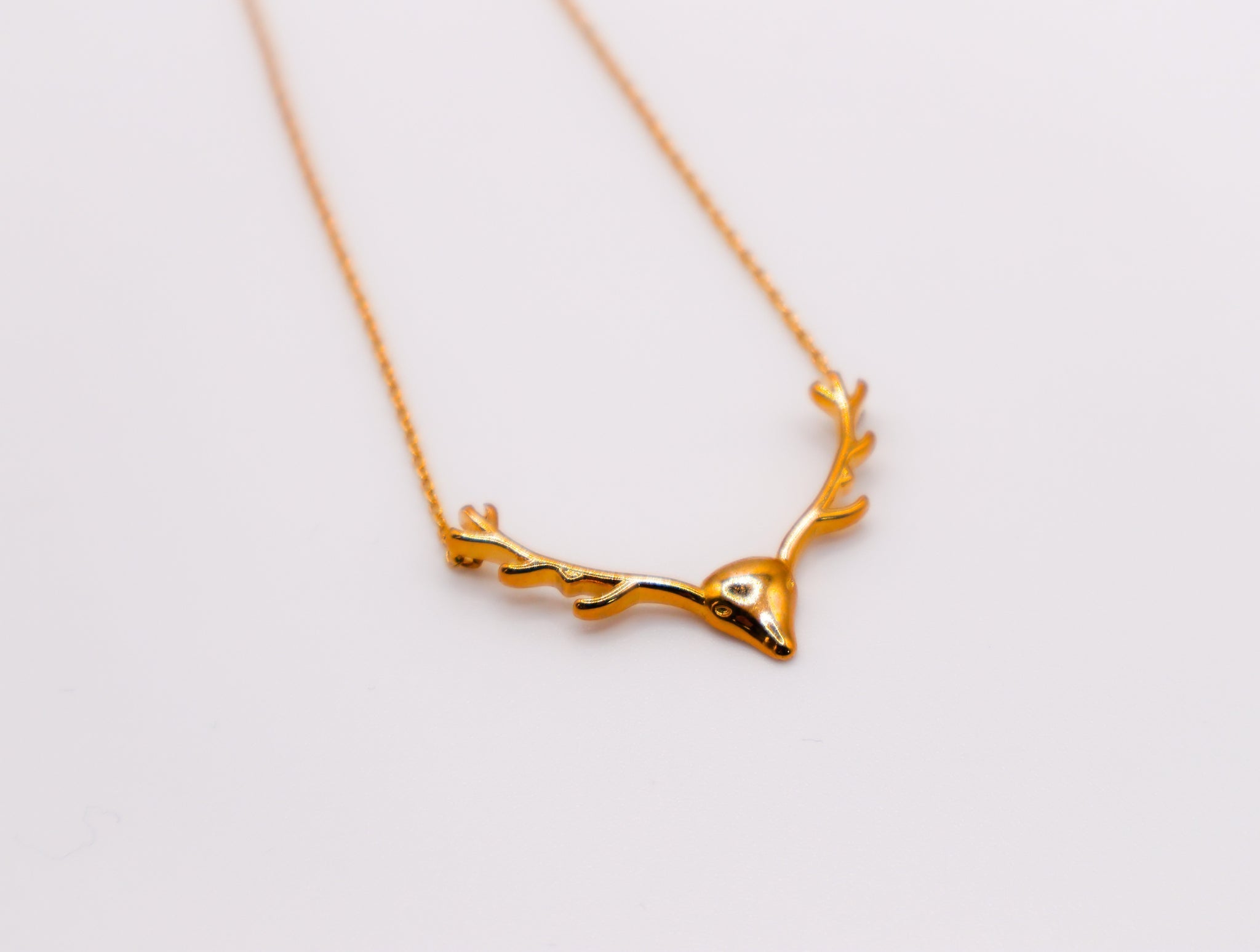 Golden Wilderness Antler Pendant