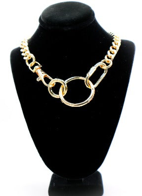 Golden Chain Cascade Necklace â€?Luxury Gold Statement Necklace