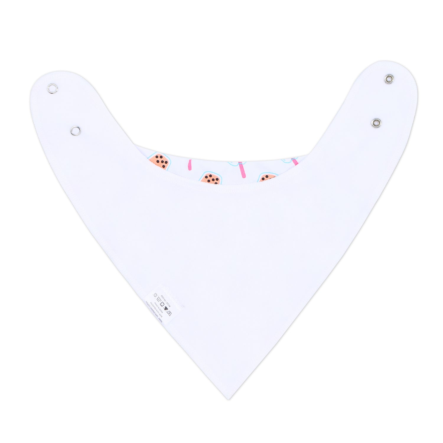 Organic Cotton Bandana Bibs 2pcs Set - Boba & Egg Waffle