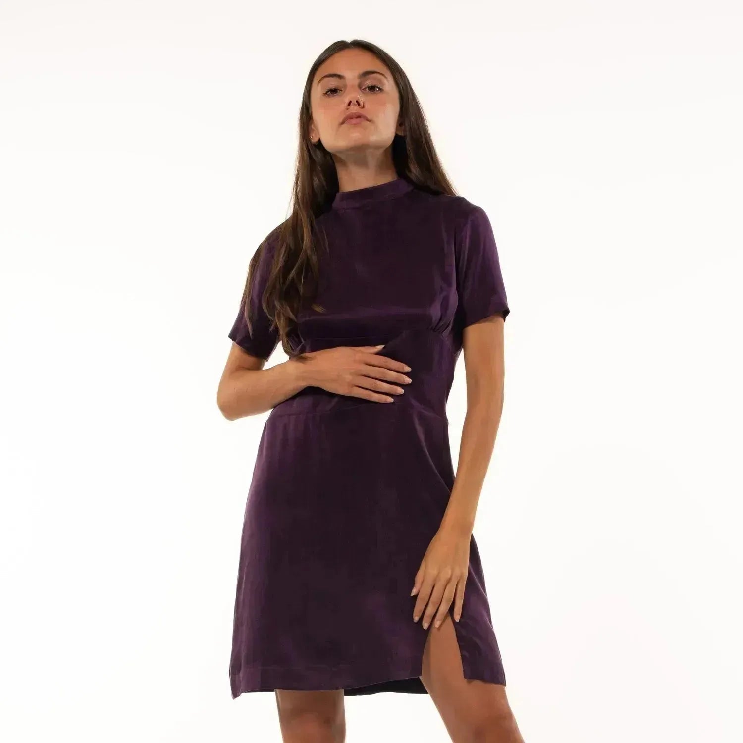 Grace Mini Dress - Plum