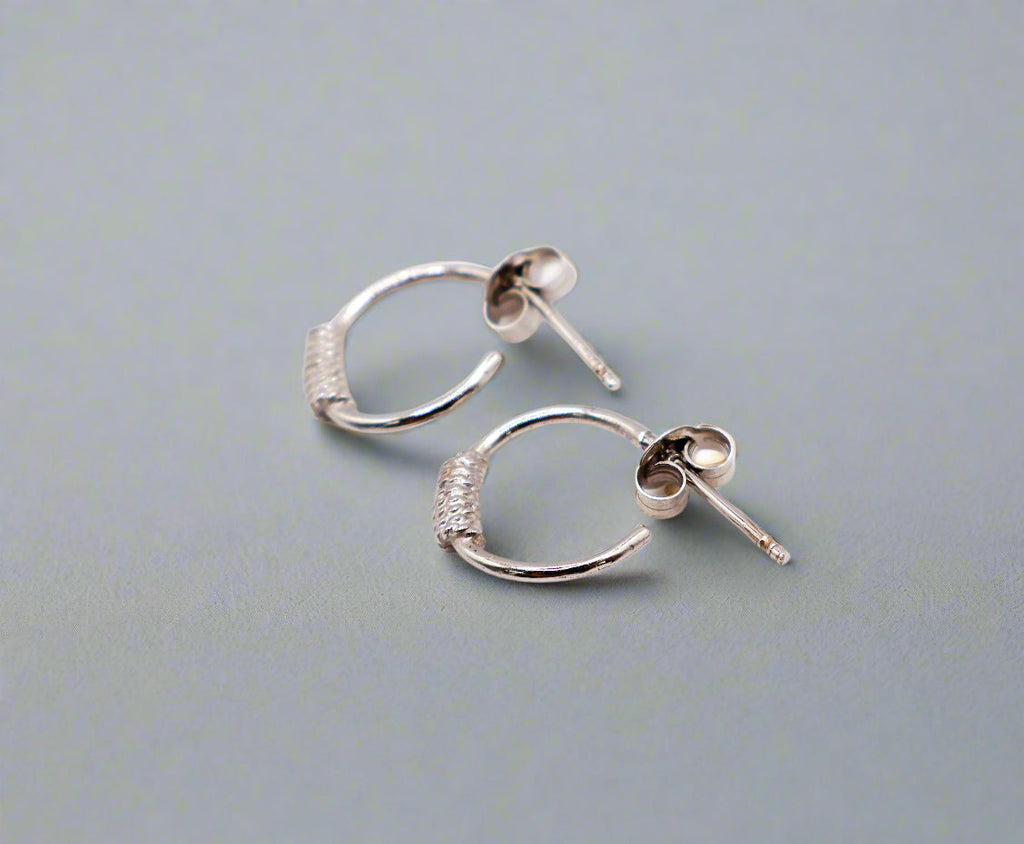 Italian Mini Sterling Silver Hoop Earrings